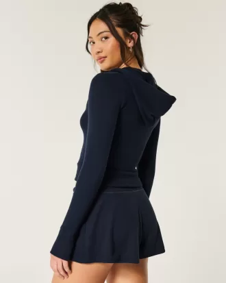 Gilly Hicks Waffle Zip-Up Hoodie,Gilly Hicks Waffle Zip-Up Hoodie