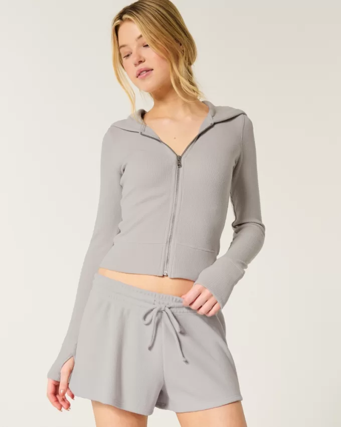 Gilly Hicks Waffle Zip-Up Hoodie,Gilly Hicks Waffle Zip-Up Hoodie Gilly Hicks Waffle Zip-Up Hoodie,Gilly Hicks Waffle Zip-Up Hoodie