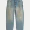 Greased Medium Wash Baggy Skater Jeans,Greased Medium Wash Baggy Skater Jeans
