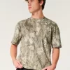 Heavyweight Boxy Camo Pattern T-Shirt,Heavyweight Boxy Camo Pattern T-Shirt