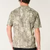 Heavyweight Boxy Camo Pattern T-Shirt,Heavyweight Boxy Camo Pattern T-Shirt