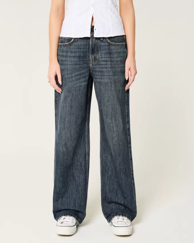 High-Rise Dark Wash Baggy Jeans,High-Rise Dark Wash Baggy Jeans High-Rise Dark Wash Baggy Jeans,High-Rise Dark Wash Baggy Jeans