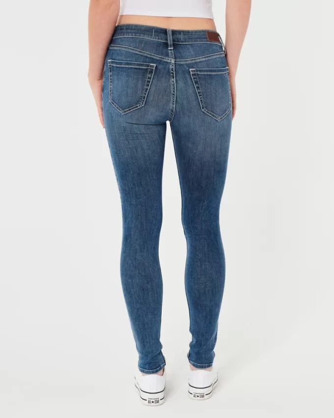 High-Rise Medium Wash Super Skinny Jeans,High-Rise Medium Wash Super Skinny Jeans