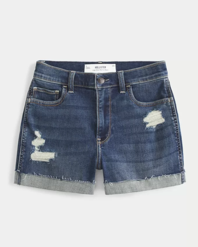 High-Rise Ripped Dark Wash Denim Shortie Shorts,High-Rise Ripped Dark Wash Denim Shortie Shorts High-Rise Ripped Dark Wash Denim Shortie Shorts,High-Rise Ripped Dark Wash Denim Shortie Shorts
