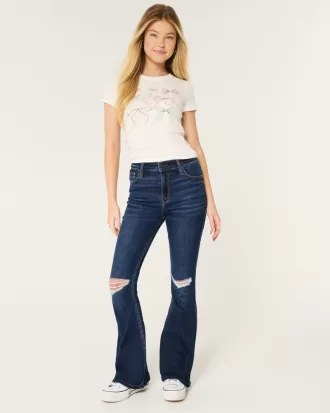 High-Rise Ripped Dark Wash Flare Jeans,High-Rise Ripped Dark Wash Flare Jeans High-Rise Ripped Dark Wash Flare Jeans,High-Rise Ripped Dark Wash Flare Jeans