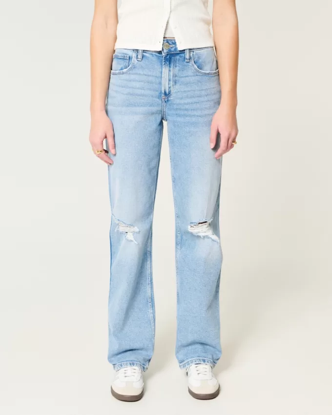 High-Rise Ripped Medium Wash Dad Jeans,High-Rise Ripped Medium Wash Dad Jeans High-Rise Ripped Medium Wash Dad Jeans,High-Rise Ripped Medium Wash Dad Jeans