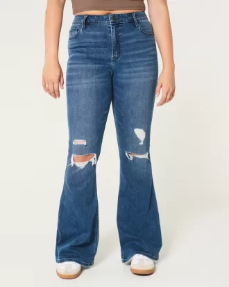 High-Rise Ripped Medium Wash Flare Jeans,High-Rise Ripped Medium Wash Flare Jeans High-Rise Ripped Medium Wash Flare Jeans,High-Rise Ripped Medium Wash Flare Jeans