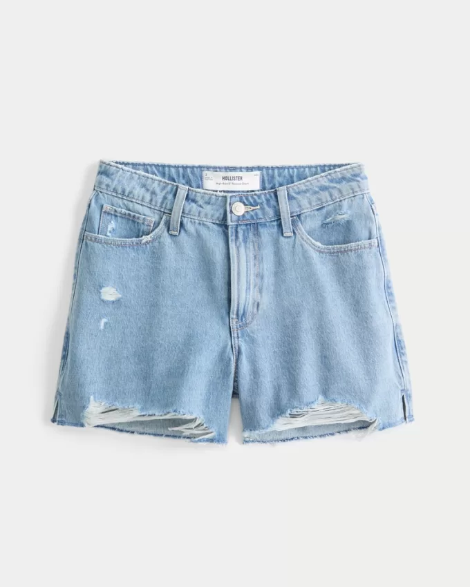High-Rise Ripped Medium Wash Relaxed Denim Shorts 5″,High-Rise Ripped Medium Wash Relaxed Denim Shorts 5″ High-Rise Ripped Medium Wash Relaxed Denim Shorts 5″,High-Rise Ripped Medium Wash Relaxed Denim Shorts 5″