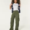 High-Rise Tencel Baggy Cargo Pants,High-Rise Tencel Baggy Cargo Pants