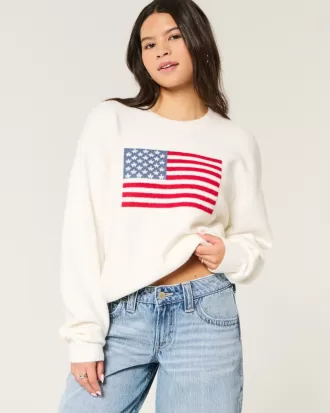 Hollister Comfy Cloud American Flag Graphic Crew Sweater,Hollister Comfy Cloud American Flag Graphic Crew Sweater Hollister Comfy Cloud American Flag Graphic Crew Sweater,Hollister Comfy Cloud American Flag Graphic Crew Sweater
