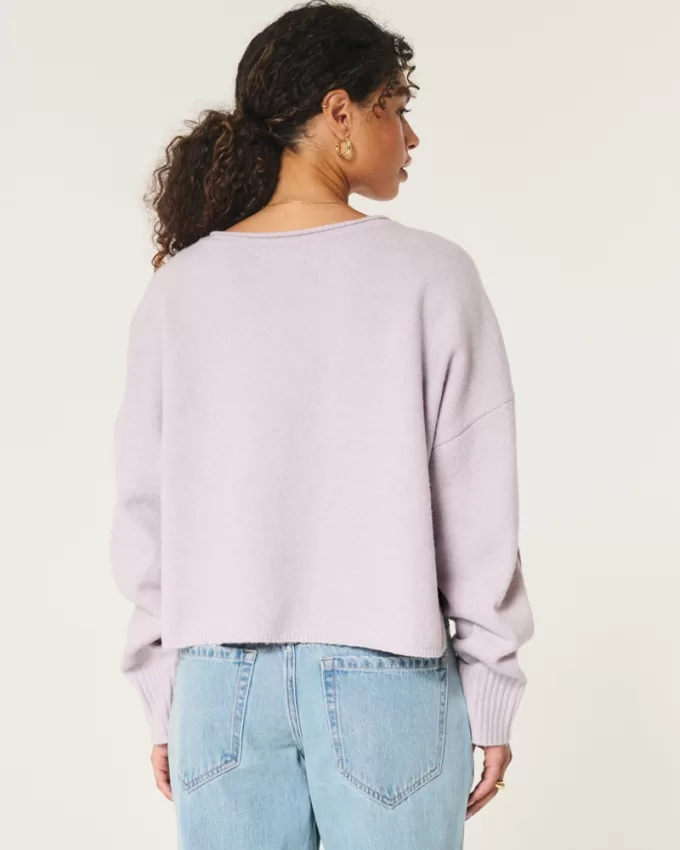 Hollister Comfy Cloud Boxy Notch-Neck Sweater,Hollister Comfy Cloud Boxy Notch-Neck Sweater Hollister Comfy Cloud Boxy Notch-Neck Sweater,Hollister Comfy Cloud Boxy Notch-Neck Sweater