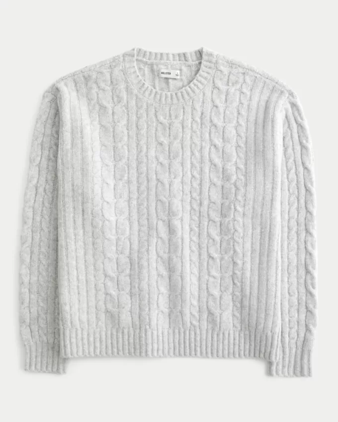 Hollister Comfy Cloud Cable-Knit Crew Sweater,Hollister Comfy Cloud Cable-Knit Crew Sweater Hollister Comfy Cloud Cable-Knit Crew Sweater,Hollister Comfy Cloud Cable-Knit Crew Sweater