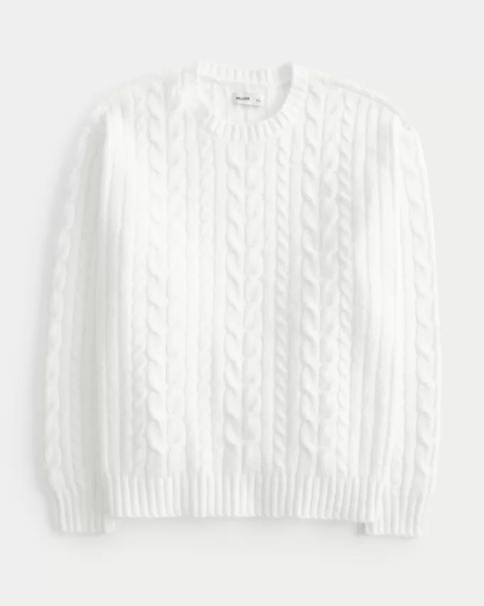Hollister Comfy Cloud Cable-Knit Crew Sweater,Hollister Comfy Cloud Cable-Knit Crew Sweater Hollister Comfy Cloud Cable-Knit Crew Sweater,Hollister Comfy Cloud Cable-Knit Crew Sweater
