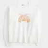 Hollister Comfy Cloud Croissant Graphic Crew Sweater,Hollister Comfy Cloud Croissant Graphic Crew Sweater