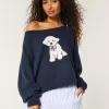 Hollister Comfy Cloud Easy Off-the-Shoulder Puppy Graphic Sweater,Hollister Comfy Cloud Easy Off-the-Shoulder Puppy Graphic Sweater Hollister Comfy Cloud Easy Off-the-Shoulder Puppy Graphic Sweater,Hollister Comfy Cloud Easy Off-the-Shoulder Puppy Graphic Sweater