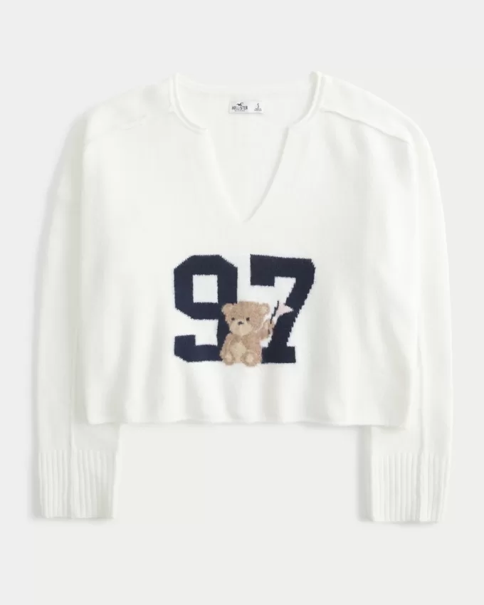 Hollister Comfy Cloud Graphic Notch-Neck Sweater,Hollister Comfy Cloud Graphic Notch-Neck Sweater Hollister Comfy Cloud Graphic Notch-Neck Sweater,Hollister Comfy Cloud Graphic Notch-Neck Sweater