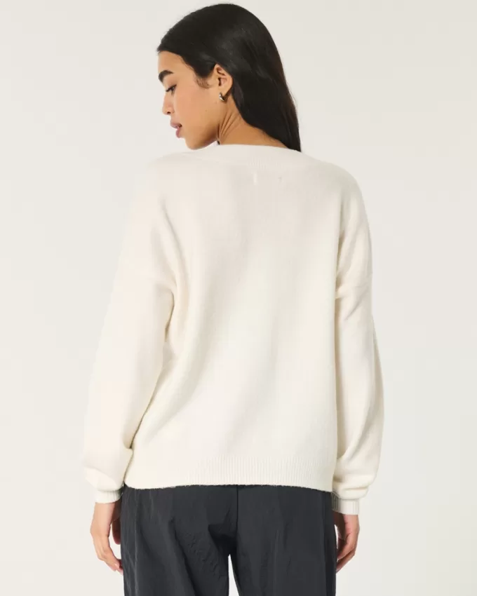Hollister Comfy Cloud Oversized V-Neck Sweater,Hollister Comfy Cloud Oversized V-Neck Sweater Hollister Comfy Cloud Oversized V-Neck Sweater,Hollister Comfy Cloud Oversized V-Neck Sweater