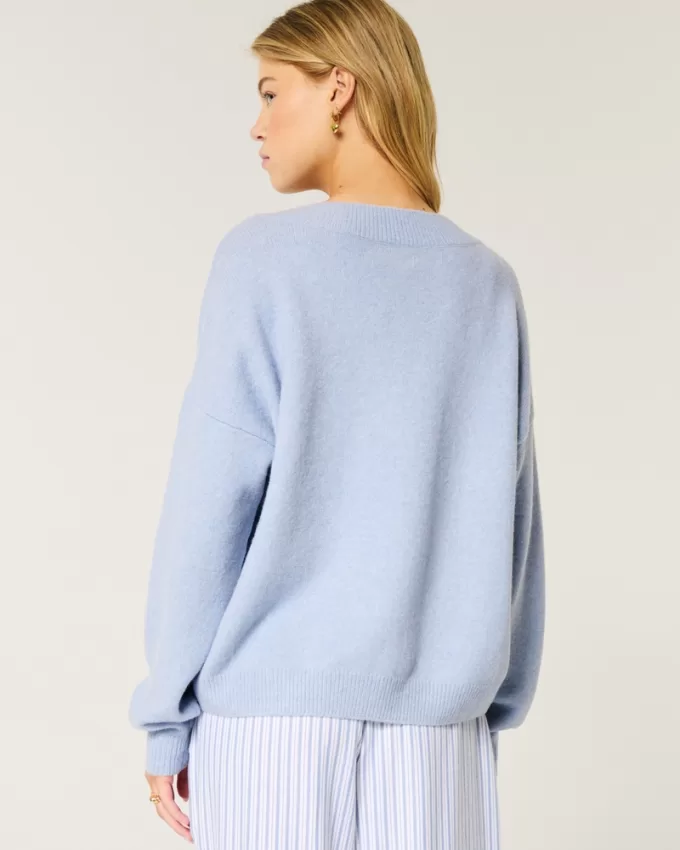 Hollister Comfy Cloud Oversized V-Neck Sweater,Hollister Comfy Cloud Oversized V-Neck Sweater Hollister Comfy Cloud Oversized V-Neck Sweater,Hollister Comfy Cloud Oversized V-Neck Sweater