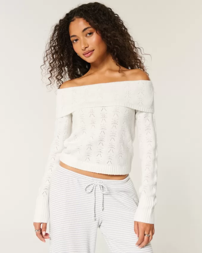 Hollister Comfy Cloud Stitchy Off-the-Shoulder Sweater,Hollister Comfy Cloud Stitchy Off-the-Shoulder Sweater Hollister Comfy Cloud Stitchy Off-the-Shoulder Sweater,Hollister Comfy Cloud Stitchy Off-the-Shoulder Sweater