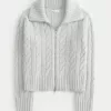 Hollister Comfy Cloud Zip-Up Cable-Knit Sweater,Hollister Comfy Cloud Zip-Up Cable-Knit Sweater Hollister Comfy Cloud Zip-Up Cable-Knit Sweater,Hollister Comfy Cloud Zip-Up Cable-Knit Sweater
