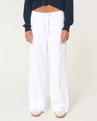 Hollister Ella Eyelet Wide-Leg Pants,Hollister Ella Eyelet Wide-Leg Pants