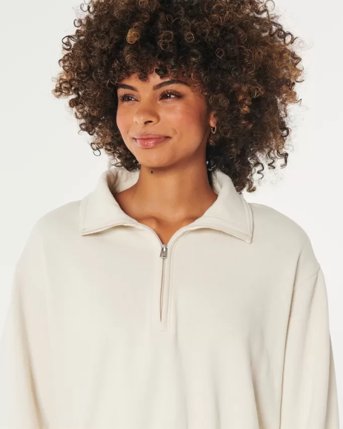 Hollister Feel Good Fleece Mini Half-Zip Sweatshirt,Hollister Feel Good Fleece Mini Half-Zip Sweatshirt Hollister Feel Good Fleece Mini Half-Zip Sweatshirt,Hollister Feel Good Fleece Mini Half-Zip Sweatshirt