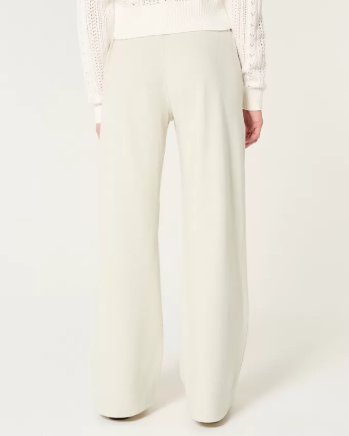 Hollister Feel Good Fleece Wide-Leg Pants,Hollister Feel Good Fleece Wide-Leg Pants