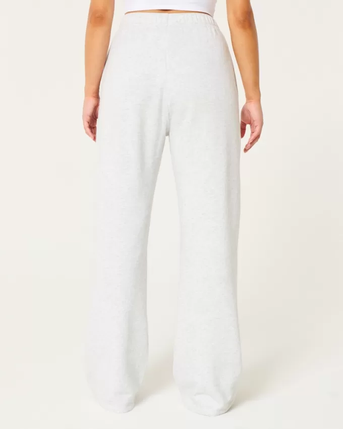 Hollister Feel Good Fleece Wide-Leg Pants,Hollister Feel Good Fleece Wide-Leg Pants