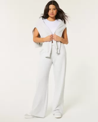 Hollister Feel Good Fleece Wide-Leg Pants,Hollister Feel Good Fleece Wide-Leg Pants