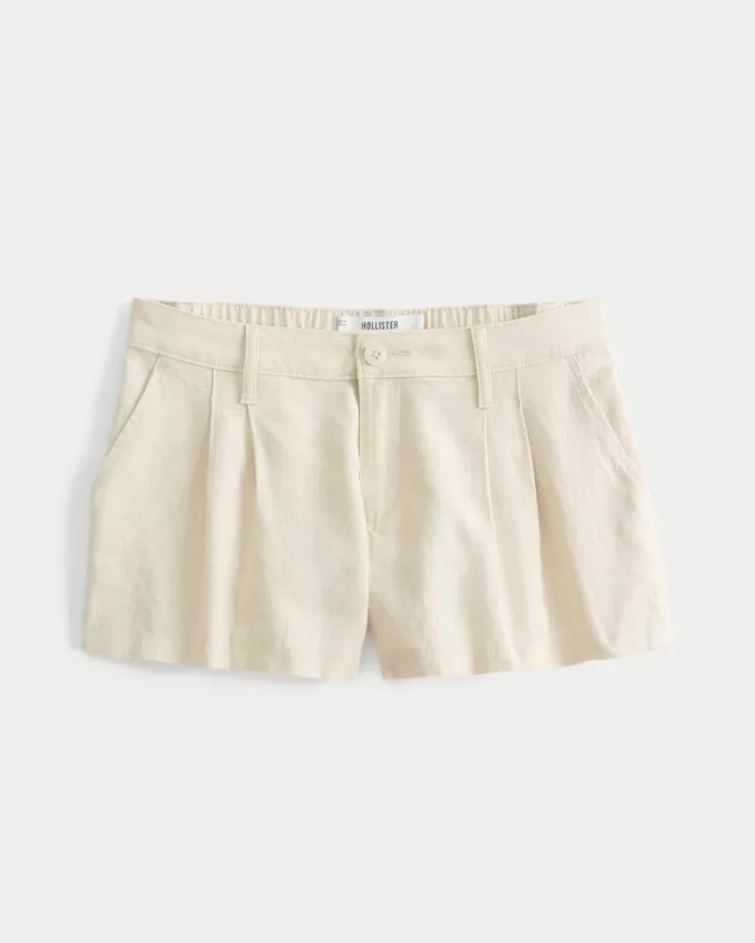 Hollister Livvy Low-Rise Linen-Blend Shorts 3″,Hollister Livvy Low-Rise Linen-Blend Shorts 3″ Hollister Livvy Low-Rise Linen-Blend Shorts 3″,Hollister Livvy Low-Rise Linen-Blend Shorts 3″