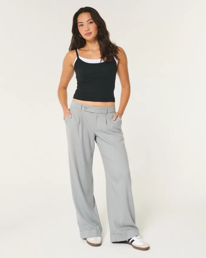 Hollister Livvy Low-Rise Wide-Leg Pants,Hollister Livvy Low-Rise Wide-Leg Pants Hollister Livvy Low-Rise Wide-Leg Pants,Hollister Livvy Low-Rise Wide-Leg Pants