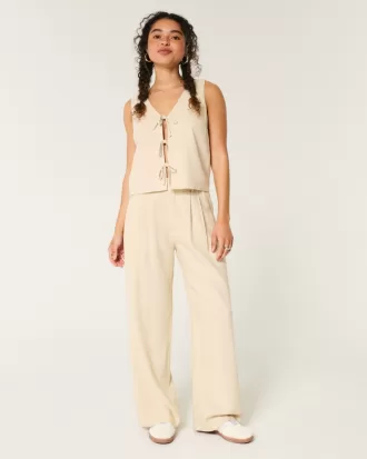 Hollister Livvy Ultra High-Rise Linen-Blend Wide-Leg Pants,Hollister Livvy Ultra High-Rise Linen-Blend Wide-Leg Pants Hollister Livvy Ultra High-Rise Linen-Blend Wide-Leg Pants,Hollister Livvy Ultra High-Rise Linen-Blend Wide-Leg Pants