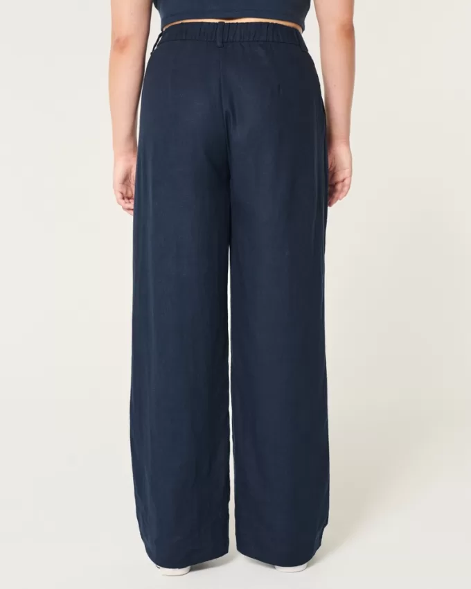 Hollister Livvy Ultra High-Rise Linen Blend Wide-Leg Pants,Hollister Livvy Ultra High-Rise Linen Blend Wide-Leg Pants Hollister Livvy Ultra High-Rise Linen Blend Wide-Leg Pants,Hollister Livvy Ultra High-Rise Linen Blend Wide-Leg Pants