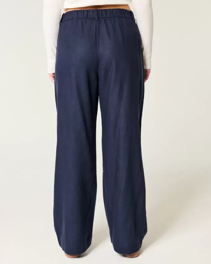 Hollister Livvy Ultra High-Rise Linen-Blend Wide-Leg Pants,Hollister Livvy Ultra High-Rise Linen-Blend Wide-Leg Pants Hollister Livvy Ultra High-Rise Linen-Blend Wide-Leg Pants,Hollister Livvy Ultra High-Rise Linen-Blend Wide-Leg Pants