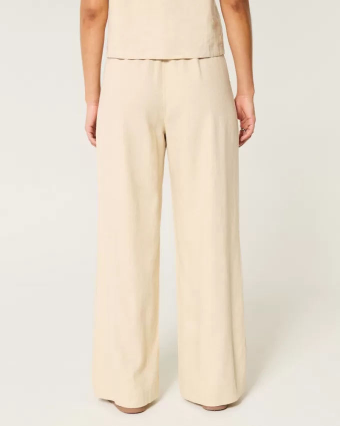 Hollister Livvy Ultra High-Rise Linen-Blend Wide-Leg Pants,Hollister Livvy Ultra High-Rise Linen-Blend Wide-Leg Pants Hollister Livvy Ultra High-Rise Linen-Blend Wide-Leg Pants,Hollister Livvy Ultra High-Rise Linen-Blend Wide-Leg Pants