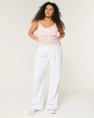 Hollister Livvy Ultra High-Rise Linen-Blend Wide-Leg Pants,Hollister Livvy Ultra High-Rise Linen-Blend Wide-Leg Pants