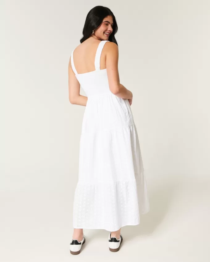 Hollister Sofia Side-Smocked Eyelet Maxi Dress,Hollister Sofia Side-Smocked Eyelet Maxi Dress Hollister Sofia Side-Smocked Eyelet Maxi Dress,Hollister Sofia Side-Smocked Eyelet Maxi Dress