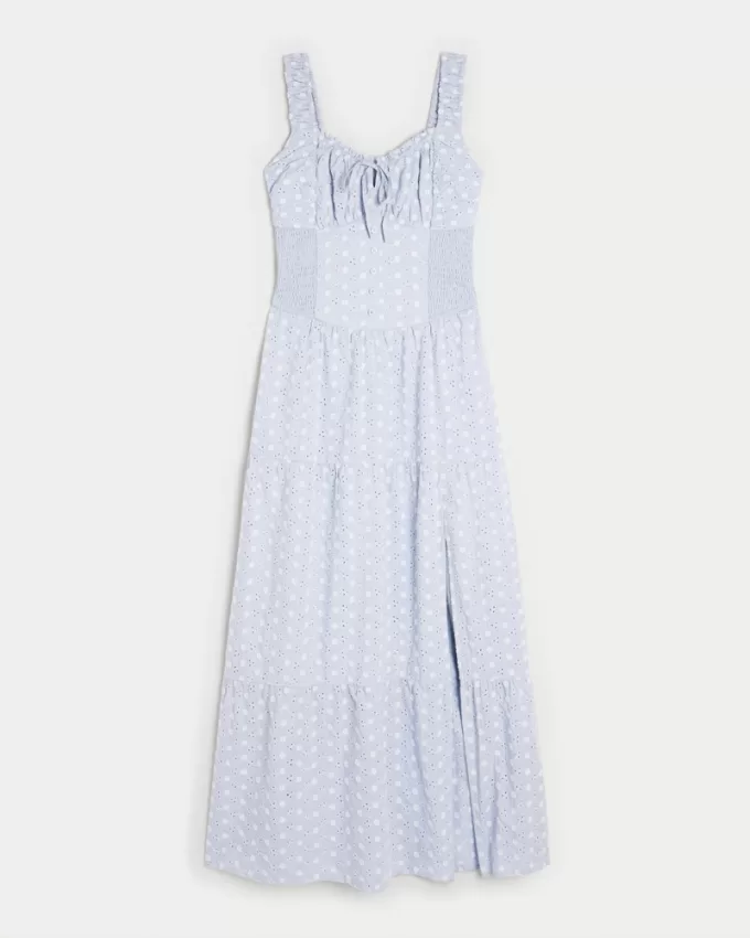 Hollister Sofia Side-Smocked Eyelet Maxi Dress,Hollister Sofia Side-Smocked Eyelet Maxi Dress Hollister Sofia Side-Smocked Eyelet Maxi Dress,Hollister Sofia Side-Smocked Eyelet Maxi Dress