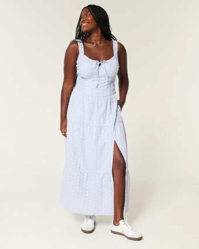 Hollister Sofia Side-Smocked Eyelet Maxi Dress,Hollister Sofia Side-Smocked Eyelet Maxi Dress Hollister Sofia Side-Smocked Eyelet Maxi Dress,Hollister Sofia Side-Smocked Eyelet Maxi Dress