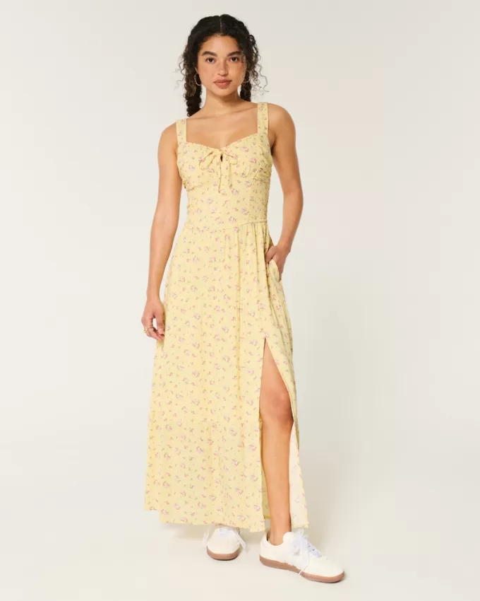 Hollister Sofia Side-Smocked Maxi Dress,Hollister Sofia Side-Smocked Maxi Dress Hollister Sofia Side-Smocked Maxi Dress,Hollister Sofia Side-Smocked Maxi Dress