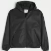 Hooded Vegan Leather Jacket,Hooded Vegan Leather Jacket