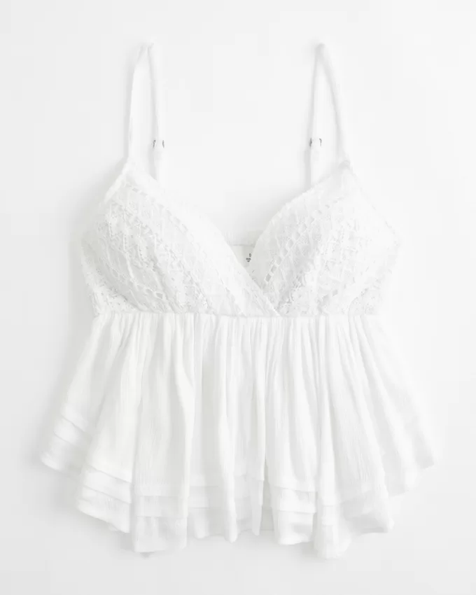 Lace Bust Babydoll Top,Lace Bust Babydoll Top