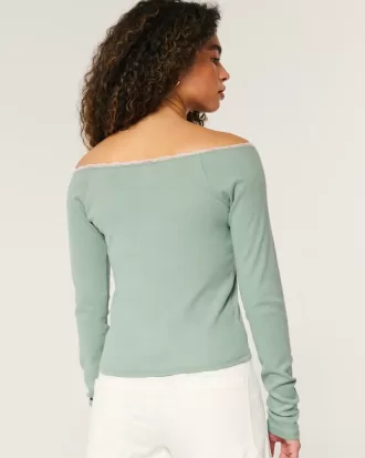 Lace Trim Off-the-Shoulder San Diego Graphic Tee,Lace Trim Off-the-Shoulder San Diego Graphic Tee Lace Trim Off-the-Shoulder San Diego Graphic Tee,Lace Trim Off-the-Shoulder San Diego Graphic Tee