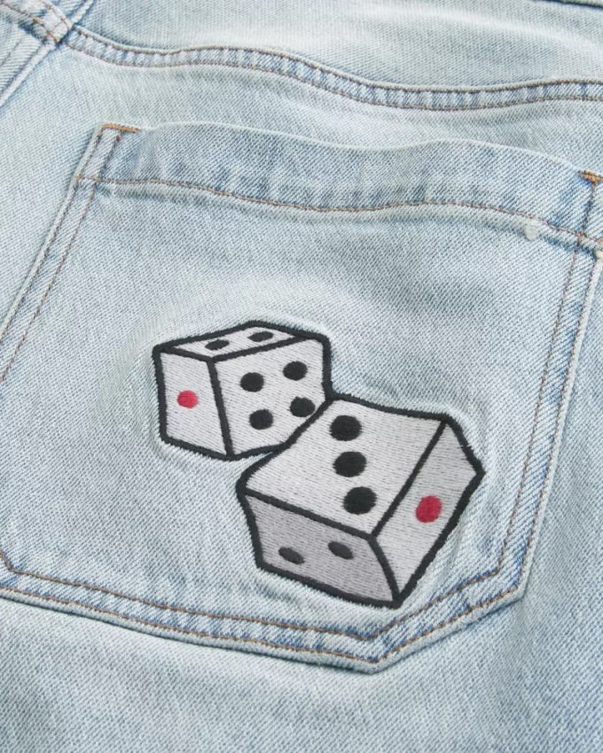 Light Wash Dice Graphic Super Baggy Denim Shorts,Light Wash Dice Graphic Super Baggy Denim Shorts Light Wash Dice Graphic Super Baggy Denim Shorts,Light Wash Dice Graphic Super Baggy Denim Shorts