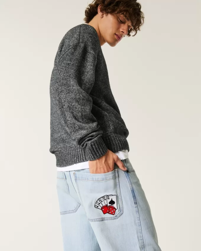 Light Wash Playing Cards Graphic Super Baggy Jeans,Light Wash Playing Cards Graphic Super Baggy Jeans Light Wash Playing Cards Graphic Super Baggy Jeans,Light Wash Playing Cards Graphic Super Baggy Jeans