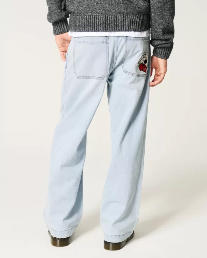 Light Wash Playing Cards Graphic Super Baggy Jeans,Light Wash Playing Cards Graphic Super Baggy Jeans Light Wash Playing Cards Graphic Super Baggy Jeans,Light Wash Playing Cards Graphic Super Baggy Jeans
