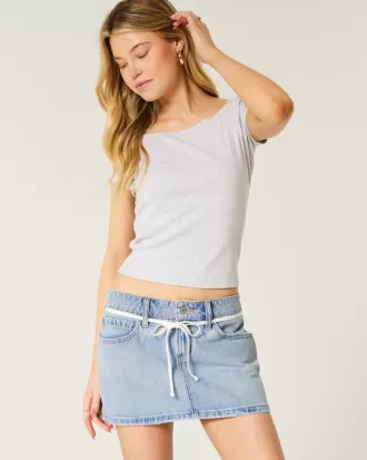 Light Wash Shoelace Denim Mini Skort,Light Wash Shoelace Denim Mini Skort Light Wash Shoelace Denim Mini Skort,Light Wash Shoelace Denim Mini Skort