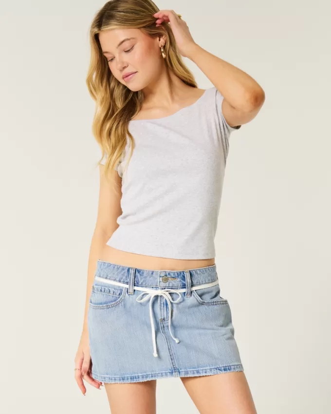 Light Wash Shoelace Denim Mini Skort,Light Wash Shoelace Denim Mini Skort Light Wash Shoelace Denim Mini Skort,Light Wash Shoelace Denim Mini Skort