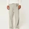 Linen-Blend Flex-Waist Baggy Pants,Linen-Blend Flex-Waist Baggy Pants