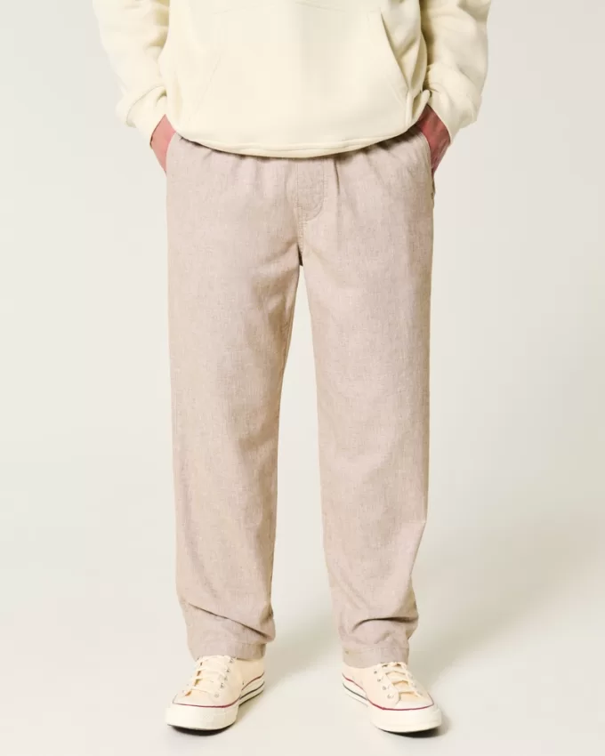 Linen-Blend Loose Pull-On Pants,Linen-Blend Loose Pull-On Pants Linen-Blend Loose Pull-On Pants,Linen-Blend Loose Pull-On Pants